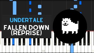 Fallen Down Reprise Piano Solo Tutorial  Undertale [upl. by Auohs]