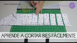 Cómo cortar tiras al bies y coser a máquina [upl. by Liza]