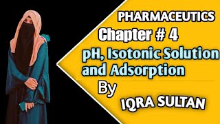 pH Buffer Isotonic Hypertonic amp Hypotonic Solution Adsorption Pharmaceutics B Pharmacy 1st year [upl. by Eilarol]