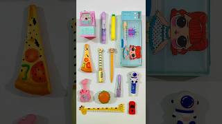 Amazing Fancy Stationery Collection Pencil Box Highlighter Pen Pencil stationery backtoschool [upl. by Monahan]