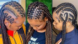 45 Stunning Zig Zag Knotless StitchIn Braided Hairstyles for Beautiful African American Black Women [upl. by Janel]