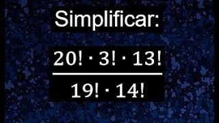 Simplificación de una fracción con números factoriales descomposición del factorial de un numero [upl. by Yrod]