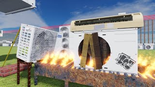 2 Unit Air Conditioner Burned in AC Testing  Roblox [upl. by Acinoreb]