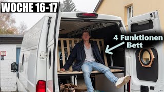 Wir bauen ein MULTIFUNKTIONALES BETT in unseren Van Der DIY Camper wird langsam ein Zuhause 😍 [upl. by Annuahsal]