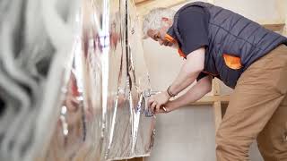 Installing SuperFOIL on an internal timber frame wall [upl. by Sapers]