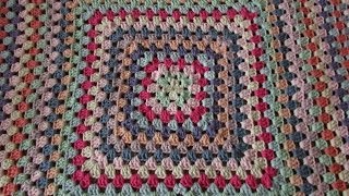 VERY EASY crochet granny square blanket  never ending crochet granny square baby blanket [upl. by Marna]