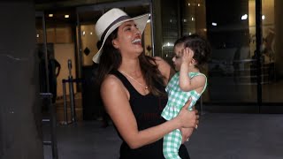 Priyanka Chopra with Daughter Malti Marie Cutest Moment at Mumbai International Airport [upl. by Yenmor490]