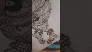 Elegance in every postureDrawsomedreams diy dance classicaldance bharathnatyam detailing [upl. by Yoshiko]