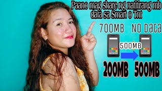 TUTORIAL Paano mag Share ng MB Data sa SMART at TNT  HOW TO SHARE MB DATA IN SMART OR TNT [upl. by Harleigh]