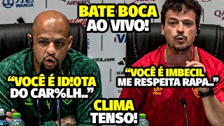 PEGOU FOGO A DISCUSSÃ0 FEIA DE FELIPE MEL0 E DINIZ COM JORNALISTA AO VIVO NA COLETIVA APÓS P0LÊMICA [upl. by Nosiram]