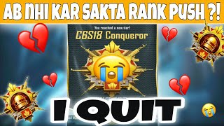 i QUIT DUO RANK PUSH 😭  NEW SEASON SOLO CONQUEROR   Or QUIT 🥺  DAILY RANK PUSH VIDEO ✔ [upl. by Somar]