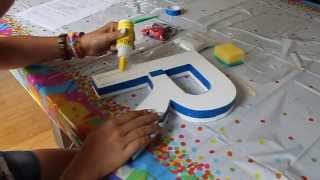 Kinderfeestje thuis mozaïeken Instructievideo Mozaïekletters Cristallonl [upl. by Adkins369]