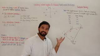 Part 11  Compass survey  survey lecture  calculation of interior angle  traverse survey  Balvee [upl. by Irodim227]