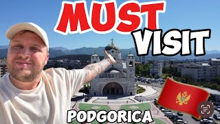 Things to see in Podgorica podgorica church millennium river drone [upl. by Samuela865]