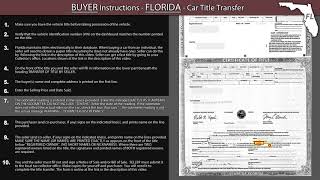 Florida Title Transfer BUYER Instructions [upl. by Ecnaiva]