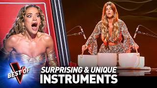 Most Unique Instruments in the Blind Auditions of The Voice  Top 10 [upl. by Alidia]