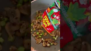 BEST WAI WAI RECIPE Spicy mushroom Wai wai Noodles noodles vegetarian shorts [upl. by Rouvin423]