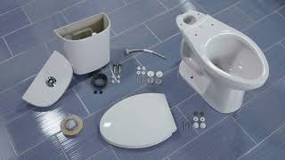 How to Install the Gerber® Wrightwood™ Dual Flush Toilet [upl. by Ddart729]