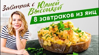 8 рецептов вкусных блюд из яиц  Завтрак с Юлией Высоцкой [upl. by Yesrej]