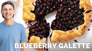 Easy Blueberry Galette  If Youre Scared to Make Pie Make This Instead [upl. by Dorkas]