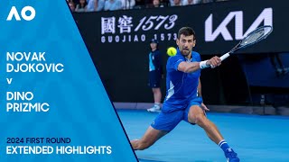 Novak Djokovic v Dino Prizmic Extended Highlights  Australian Open 2024 First Round [upl. by Ellon]