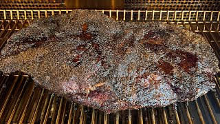 Overnight brisket cook on Traeger Timberline XL [upl. by Atinna774]