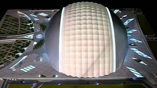 Architectural ModelsAbu Dhabi StadiumOpenable Roof4RJ Models [upl. by Arondell]