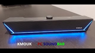 KMOUK Gaming PC Bluetooth Soundbar with RGB [upl. by Ettesyl]