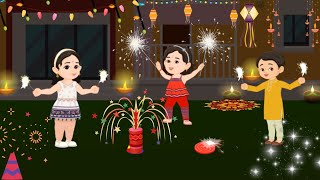 Happy Diwali  Aayi Diwali  Diwali Songs  Hindi Rhymes for Children  DhingluTV [upl. by Towroy429]