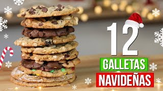 12 Galletas Navideñas 🍪🎄CON UNA SOLA MASA😱  RebeO [upl. by Eneroc]