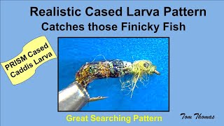 Realistic Cased Caddisfly Larva Fly Tying Pattern PRISM Caddis [upl. by Atikahc]