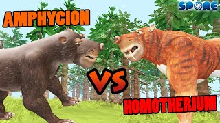 Amphicyon vs Homotherium  Cenozoic Era Battle S2E4  SPORE [upl. by Billie618]