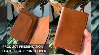 Leather passport cover  Simple product presentation  Fieldnotes [upl. by Irv]