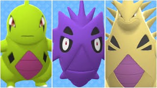 FULL LARVITAR EVOLUTION TEAM Shiny Larvitar Shiny Pupitar Shiny Tyranitar [upl. by Nomead]