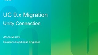 Cisco UC 9x MigrationUpgrade  Unity Connection [upl. by Cheung750]