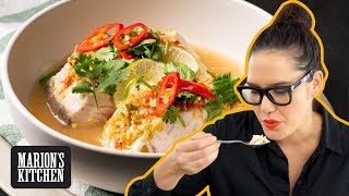 Make this Thai steamed fish WITHOUT a steamer  Thai Steamed Fish with Lime amp Garlic [upl. by Mou]