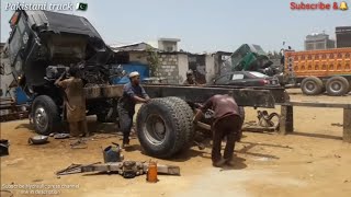 How to repairing a broken chassis UD Nissan tipper truck [upl. by Jenei]