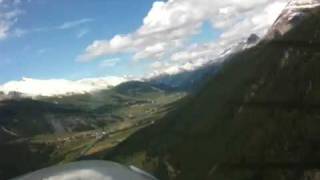 Piper Cheyenne landing in Saint Moritz [upl. by Ennaisoj]