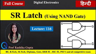 116 SR Latch using NAND gate  NAND SR Latch  Digital Electronics [upl. by Elyrehc]