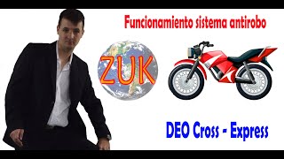 Funcionamiento antirobo alarma para moto DEO Cross  Express ZUK [upl. by Undine]