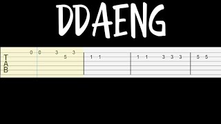 BTS  DDAENG Easy Guitar Tabs Tutorial [upl. by Karilla]