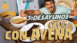 5 IDEAS PARA COMER AVENA  Recetas saludables para perder peso [upl. by Saimerej]