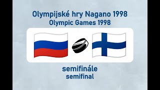 OH Nagano 1998 lední hokej RUSFIN semifinále [upl. by Amrak951]