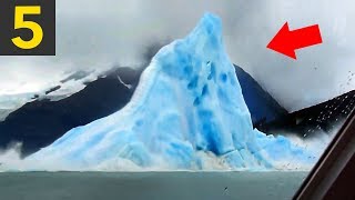 5 Icebergs Flipping Over  incredible [upl. by Suter]