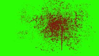 Blood Splatter on the Wall  Green Screen Animation [upl. by Ahsika]