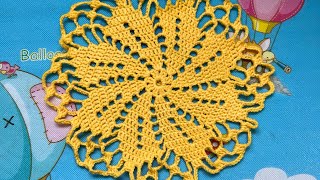 Crochet Beautiful Doily  Crochet Placemat  Crochet 🧶 new tutorial crochet tablemat [upl. by Radnaxela]