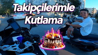 DOĞUM GÜNÜMÜ TAKİPÇİLERİMLE KUTLADIK   motovlog [upl. by Arhsub318]