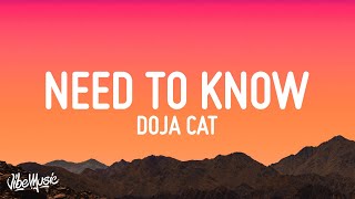 Doja Cat  Need To Know Lyrics [upl. by Charles]