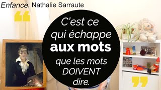 🎵 Enfance de Nathalie Sarraute  quotCest ce qui échappe aux mots que les mots doivent direquot [upl. by Ema]