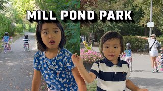 Mill Pond Park  토론토 파크 투어 1  캐나다 육아 브이로그 [upl. by Airdnal33]